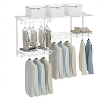 Load image into Gallery viewer, Wall-Mounted Custom Closet Organization Kit with Hanging Rod - Easy to Clean and Install, Ideal for Bedroom
