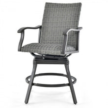 Load image into Gallery viewer, Costway Outdoor Swivel Patio Chair Bar Set - 2-Piece Suitable for Backyard and Pool
