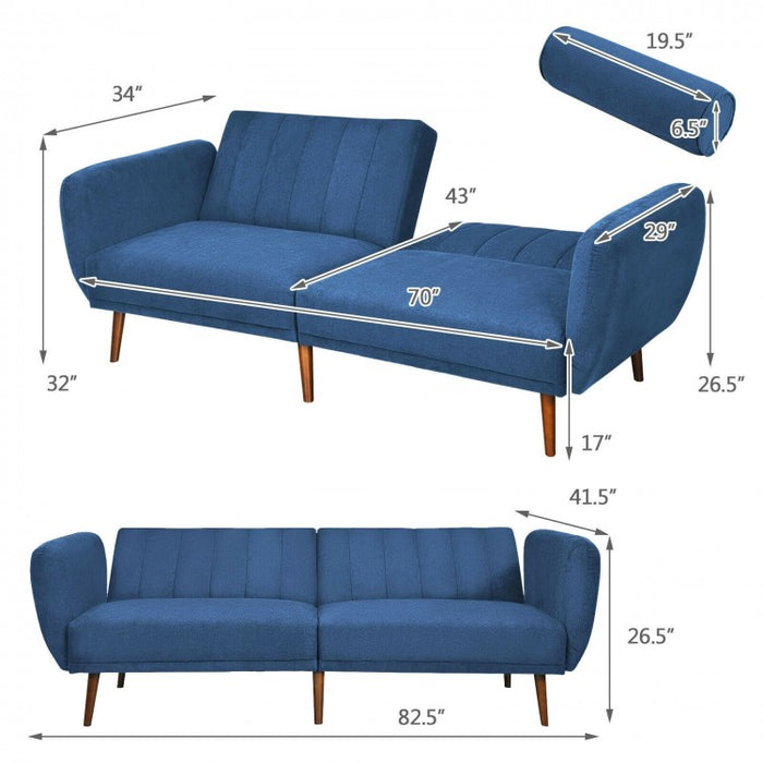Costway Modern Couch Sofa Bed Futon Sofa Bed Convertible Adjustable - Suitable for Living Room, Bedroom, and Dormitory