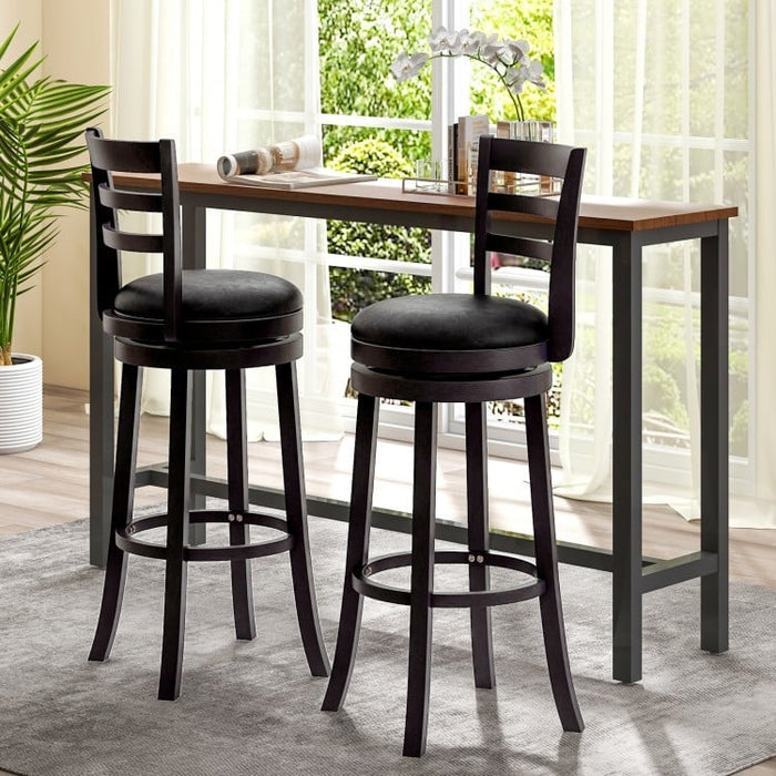 Costway Vintage Swivel Club Chairs Set of 2 - Suitable for Restaurant, Bar, and Cafe
