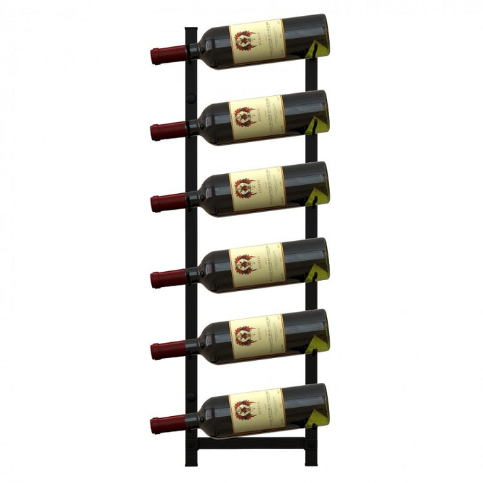Black Wall Hanging Wine Rack - Suitable for Living Room and Dining Room
