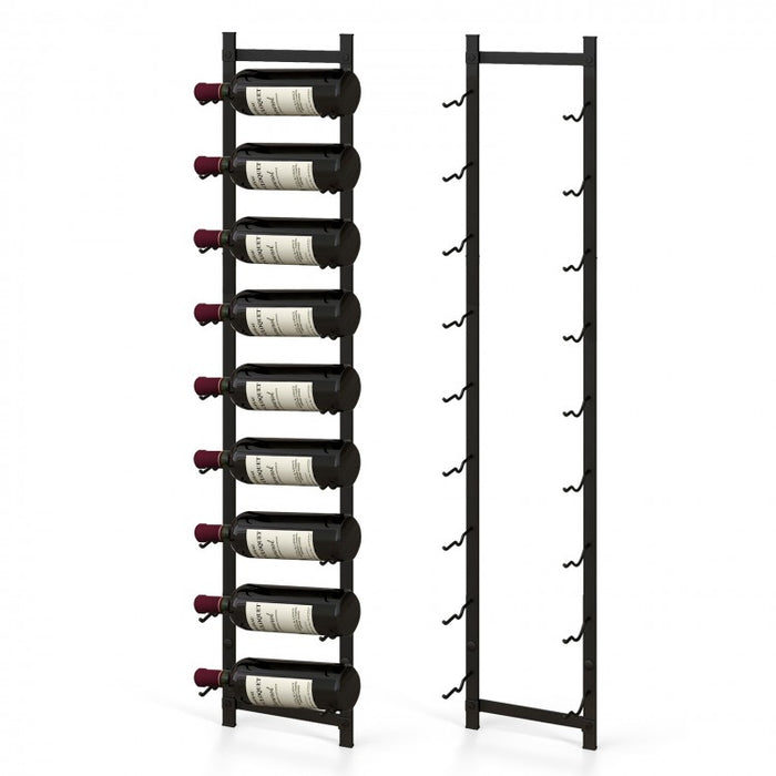 Black Wall Hanging Wine Rack - Suitable for Living Room and Dining Room