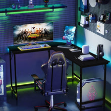 Load image into Gallery viewer, L-Shaped Metal Computer Desk with CPU Holder and Multi-Functional Features
