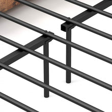 Charger l&#39;image dans la galerie, Industrial-Style Metal Bed Frame with 2-Drawer Storage Headboard

