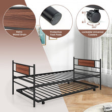 Load image into Gallery viewer, Industrial-Style Metal Sofa Bed Frame with Pull-Out Bed
