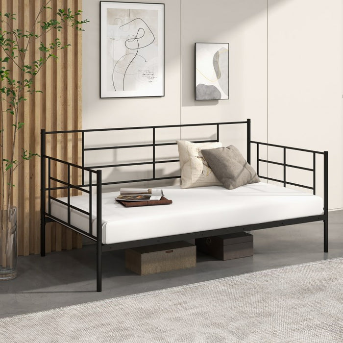 Multi-Functional Industrial-Style Metal Sofa Bed Frame
