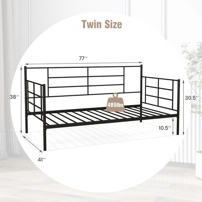 Multi-Functional Industrial-Style Metal Sofa Bed Frame