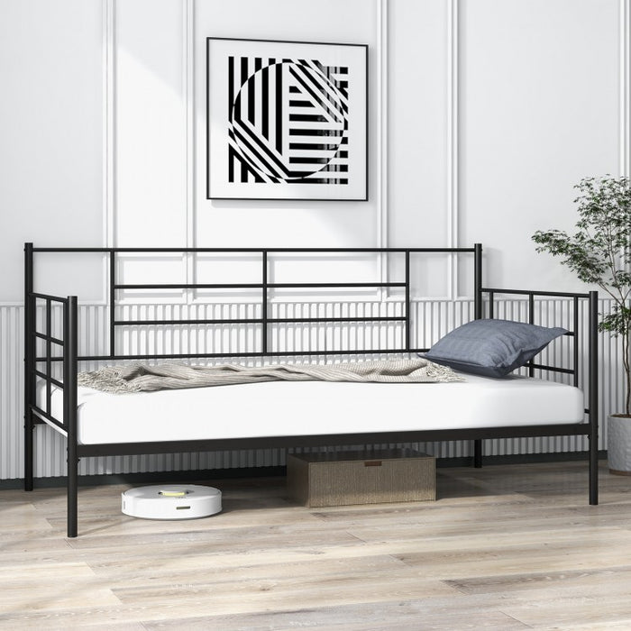 Multi-Functional Industrial-Style Metal Sofa Bed Frame