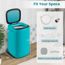 Charger l&#39;image dans la galerie, 7.7 lbs Portable Blue/White Fully Automatic Washing Machine
