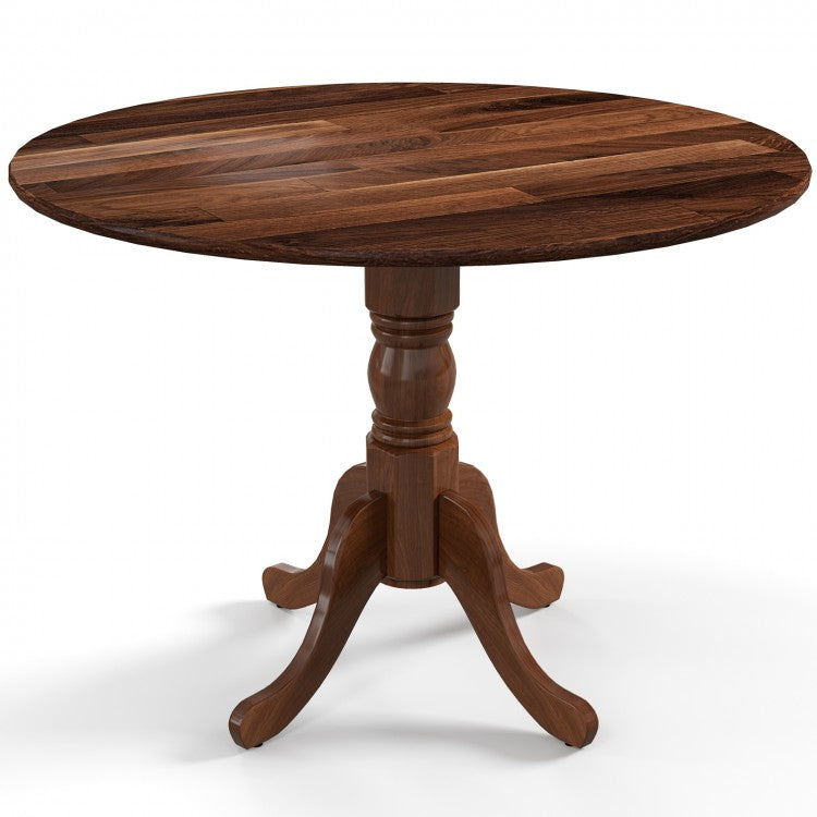 Costway Vintage Round Dining Table for 4 - Solid Wood Structure, Suitable for Dining Room and Patio