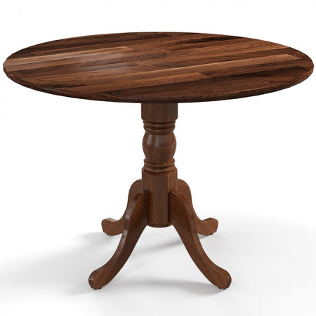 Costway Vintage Round Dining Table for 4 - Solid Wood Structure, Suitable for Dining Room and Patio
