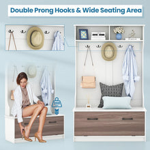 Load image into Gallery viewer, 3-in-1 Living Room, Hallway, Bedroom Coat Rack Cabinet with Bench and Hooks
