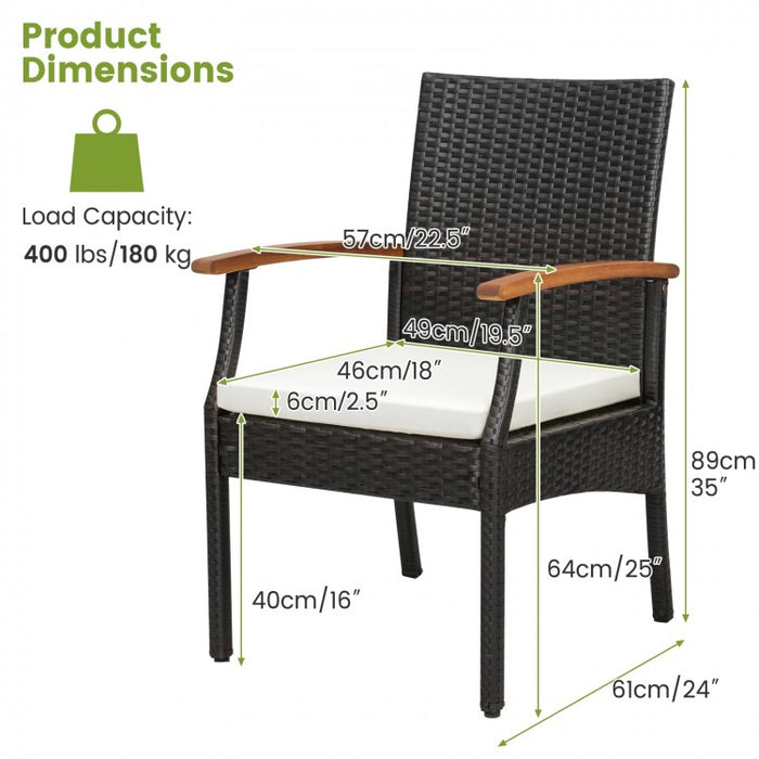 7-Piece Outdoor Patio Rattan Dining Set