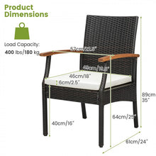 Load image into Gallery viewer, 7-Piece Outdoor Patio Rattan Dining Set
