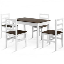 Load image into Gallery viewer, Farmhouse Dining Room Sets with Built-in Rectangular Table and 4 Chairs - Suitable for Kitchen and Restaurant
