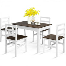 Load image into Gallery viewer, Farmhouse Dining Room Sets with Built-in Rectangular Table and 4 Chairs - Suitable for Kitchen and Restaurant
