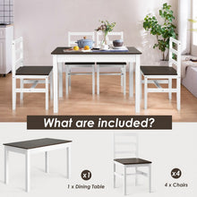 Load image into Gallery viewer, Farmhouse Dining Room Sets with Built-in Rectangular Table and 4 Chairs - Suitable for Kitchen and Restaurant
