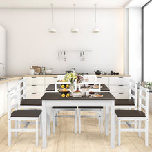 Load image into Gallery viewer, Farmhouse Dining Room Sets with Built-in Rectangular Table and 4 Chairs - Suitable for Kitchen and Restaurant
