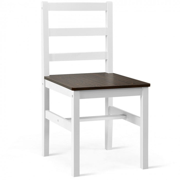 Farmhouse Dining Room Sets with Built-in Rectangular Table and 4 Chairs - Suitable for Kitchen and Restaurant