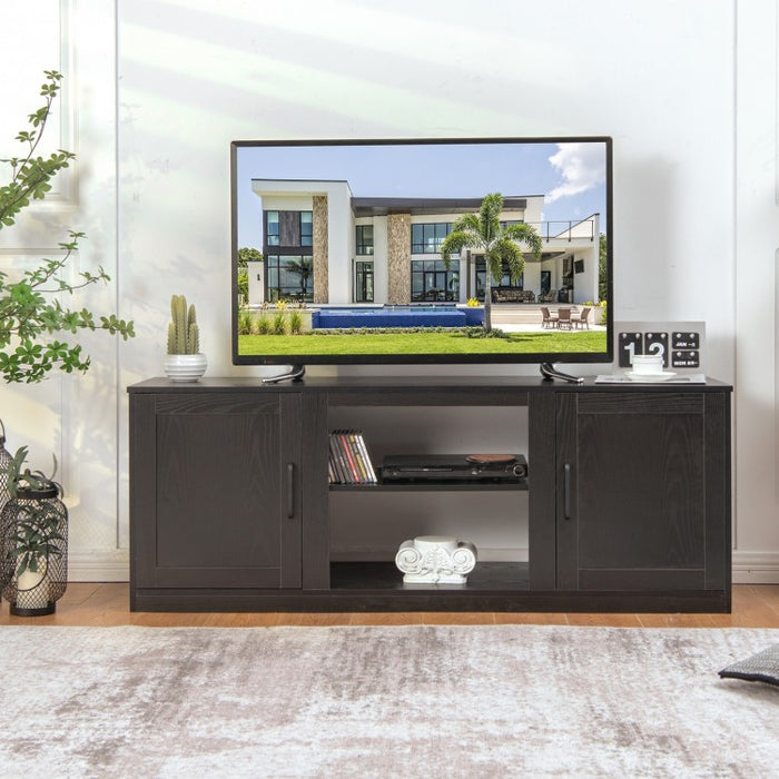 58-inch TV Stand with Storage Cabinets, Fits up to 65-inch TV