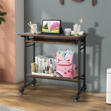 Load image into Gallery viewer, Rolling Computer Desk with Pullout Keyboard Tray for Office
