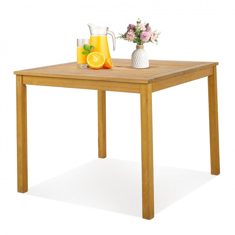 Outdoor Dining Table - Square Design Suitable for Patio, Backyard, and Parties