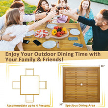 Load image into Gallery viewer, Outdoor Dining Table - Square Design Suitable for Patio, Backyard, and Parties
