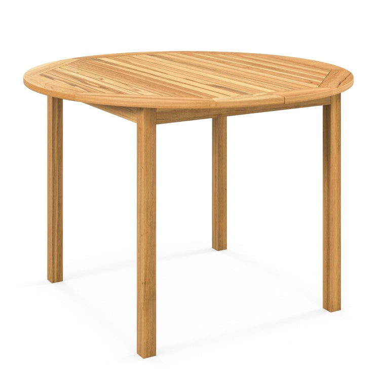 Costway Vintage Elegant Round Dining Table Set for 4 - Suitable for Patio and Garden