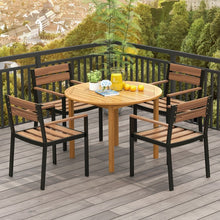 Load image into Gallery viewer, Costway Vintage Elegant Round Dining Table Set for 4 - Suitable for Patio and Garden
