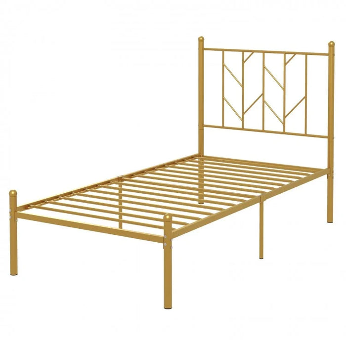 Modern Minimalist Golden Elegant Metal Bed Frame