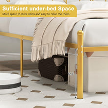 Charger l&#39;image dans la galerie, Modern Minimalist Golden Elegant Metal Bed Frame
