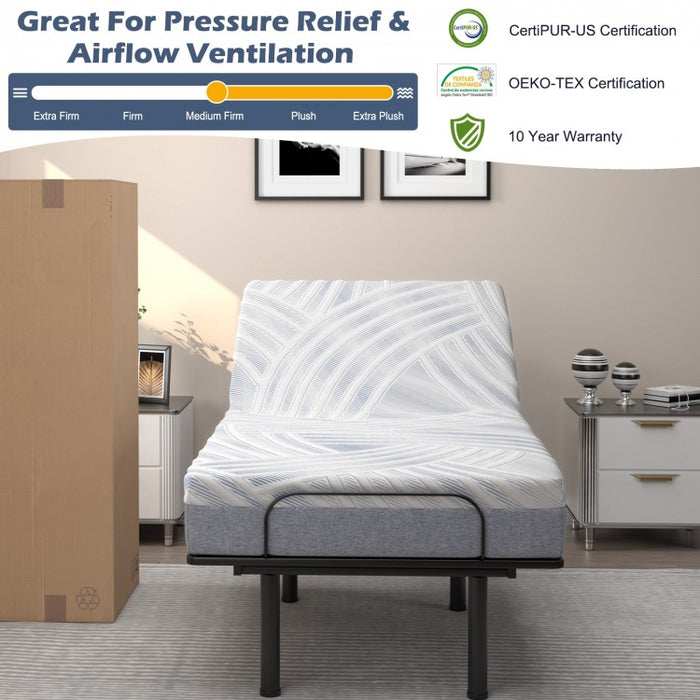 8-Inch Ice Silk Adjustable Memory Foam Mattress