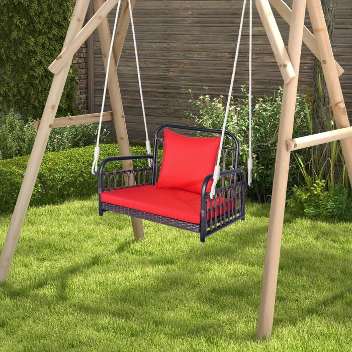 Outdoor Patio Hanging Swing Chair with Cushions