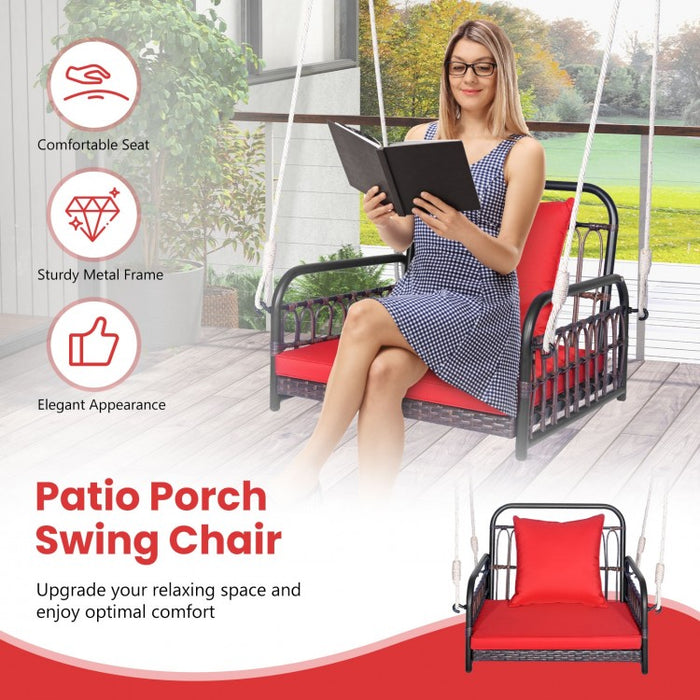Outdoor Patio Hanging Swing Chair with Cushions