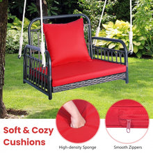 Charger l&#39;image dans la galerie, Outdoor Patio Hanging Swing Chair with Cushions
