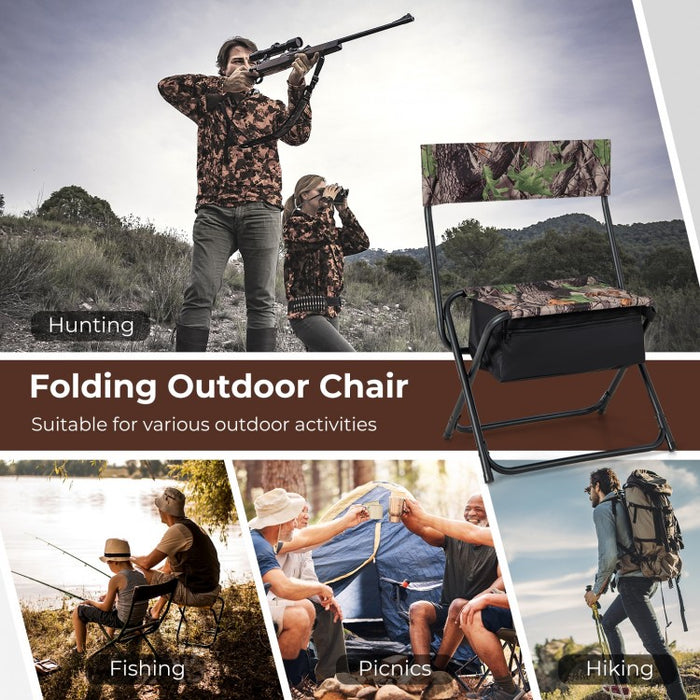 Outdoor Folding Camping Chair with Storage Bag - Suitable for Hiking, Fishing, Camping, and Picnics