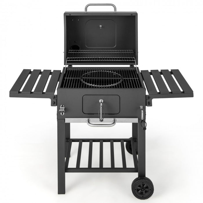 Outdoor Patio/Camping Folding Side Table with Charcoal Grill Barbecue