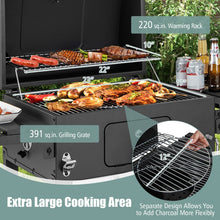 Charger l&#39;image dans la galerie, Outdoor Patio/Camping Folding Side Table with Charcoal Grill Barbecue
