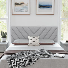 Load image into Gallery viewer, Costway Gray Modern Minimalist Linen Padded Headboard
