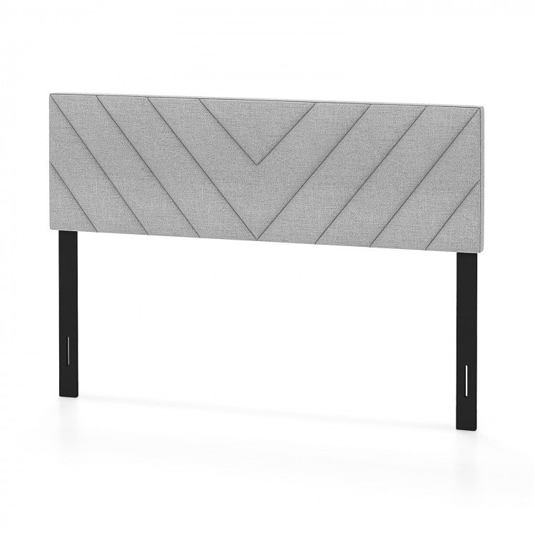 Costway Gray Modern Minimalist Linen Padded Headboard
