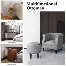 Load image into Gallery viewer, Modern Gray Sofa Armchair with Storage Ottoman
