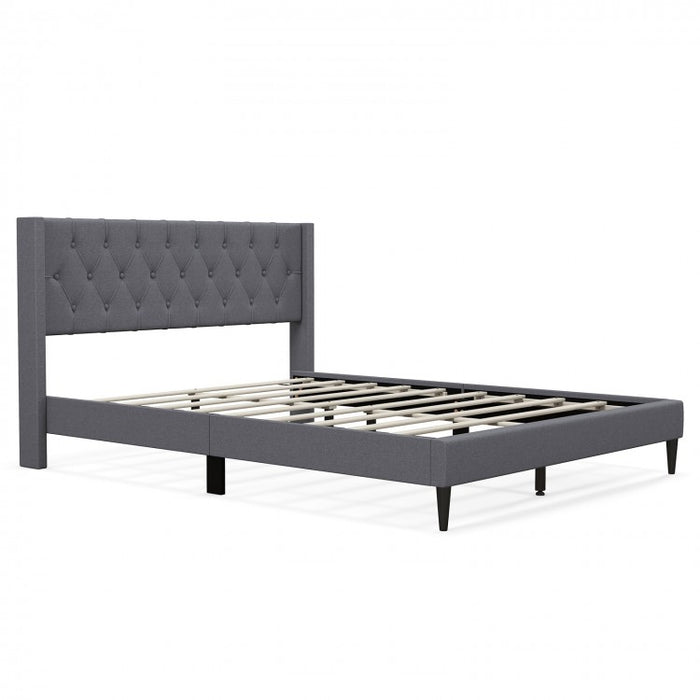 Padded Platform Bed with Under-Bed Storage Space