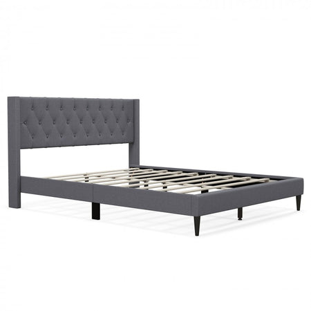 Padded Platform Bed with Under-Bed Storage Space