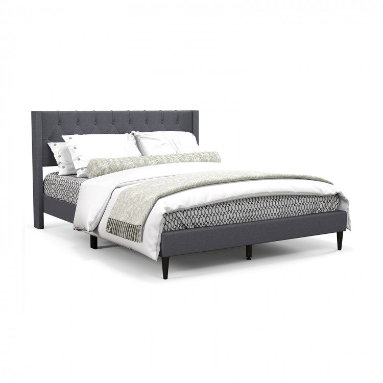 Padded Platform Bed with Under-Bed Storage Space