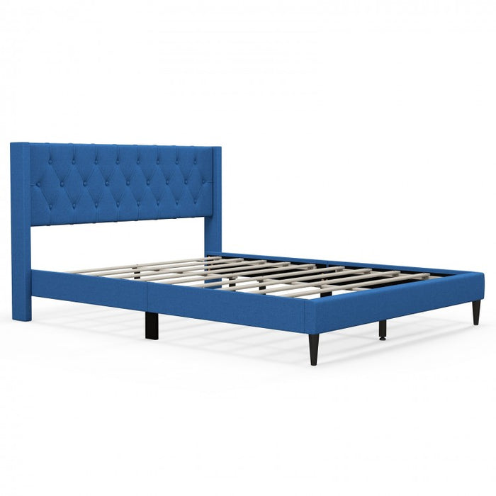 Padded Platform Bed with Under-Bed Storage Space