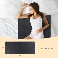 Load image into Gallery viewer, Gray Portable Adjustable Temperature Electric Heated Mattress Pad
