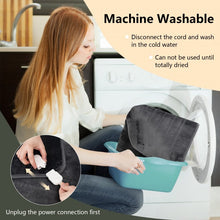 Load image into Gallery viewer, Gray Portable Adjustable Temperature Electric Heated Mattress Pad
