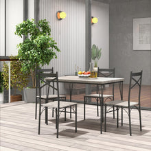 Charger l&#39;image dans la galerie, Modern Gray 5-Piece Dining Table and Chairs Set - Suitable for Kitchen and Restaurant
