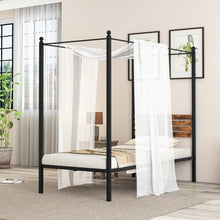 Load image into Gallery viewer, Vintage Industrial-Style Metal Bed Frame with Canopy
