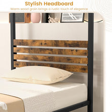 Load image into Gallery viewer, Vintage Industrial-Style Metal Bed Frame with Canopy
